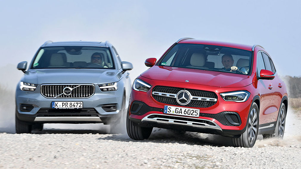 Zwei Kompakt-SUVs im Test: Mercedes GLA gegen Volvo XC40 - AUTO BILD